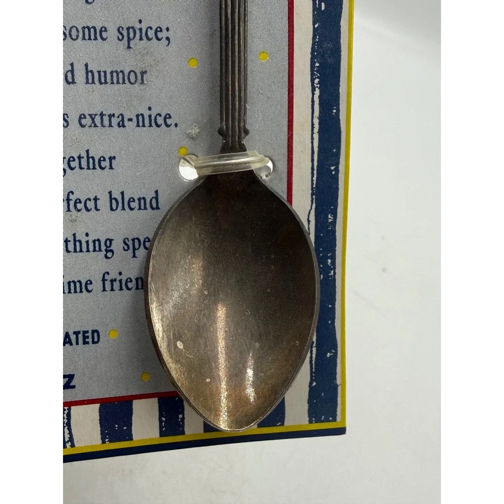 Ganz A Cup of Friendship Teddy Bear Heart Decorative Spoon E4690 Vintage
